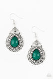 Flirty Finesse - Green Earrings