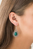 Flirty Finesse - Green Earrings