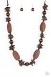 Carefree Cococay - Brown Necklace - Box 3 - Brown