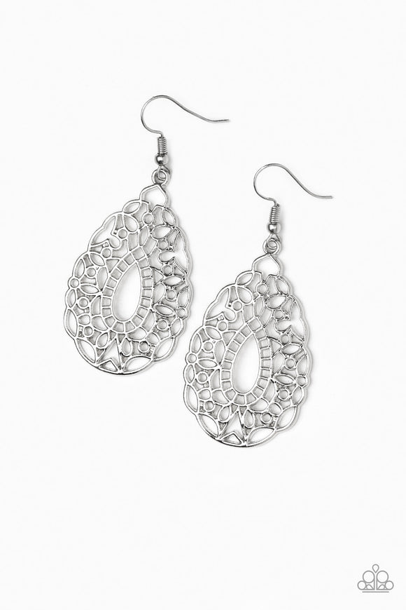 Looks Like Rain - Silver Earrings