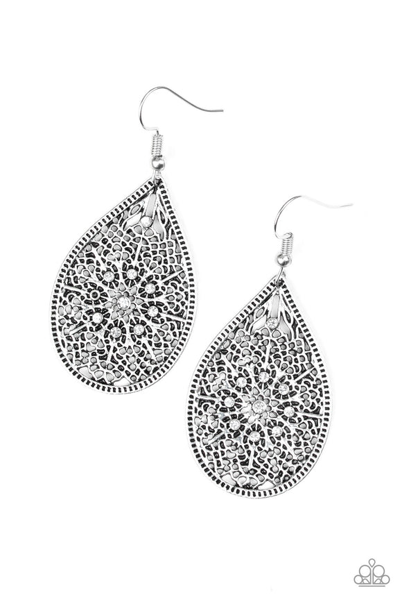 Dinner Party Posh - White Earring