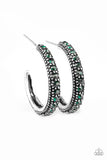 Twinkling Tinseltown - Green Hoop Earring