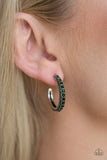 Twinkling Tinseltown - Green Hoop Earring