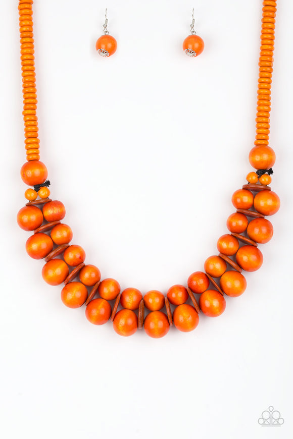 Caribbean Cover Girl - Orange Necklace - Box 3 - Orange