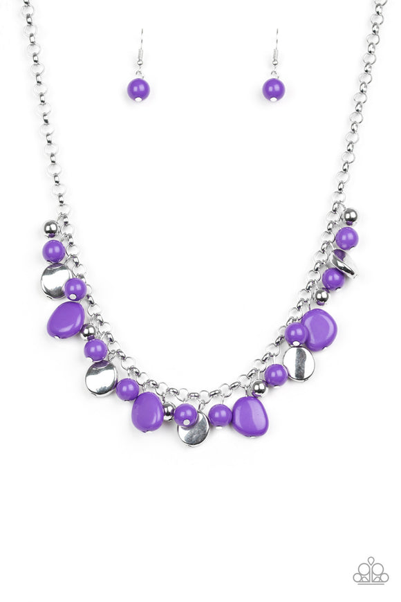 Flirtatiously Florida - Purple Necklace - Box 6 - Purple