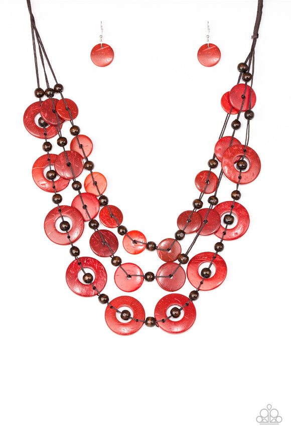 Catalina Coastin - Red Necklace - Box 4 - Red