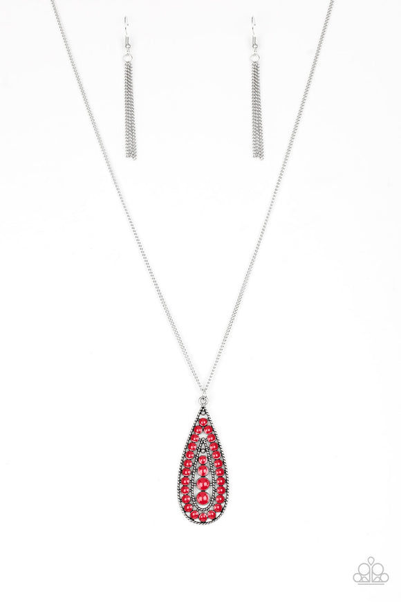 Tiki Tease - Red Necklace - Box 4 - Red