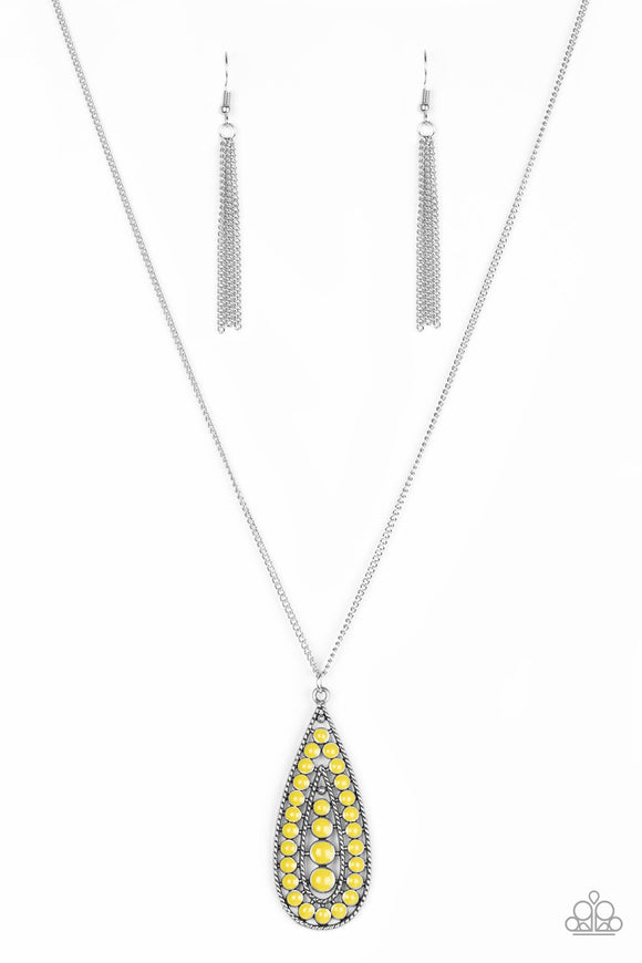 Tiki Tease - Yellow Necklace