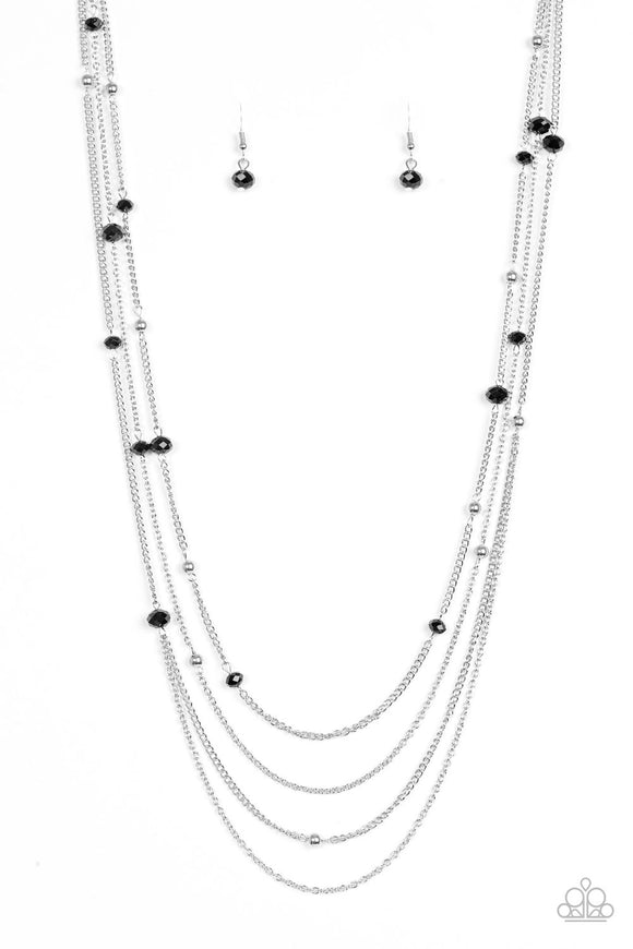 On The Front SHINE - Black Necklace - Box 11 - Black