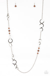 The GLOW-est Of The GLOW - Brown Necklace
