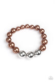 All Dressed UPTOWN - Brown Stretch Bracelet