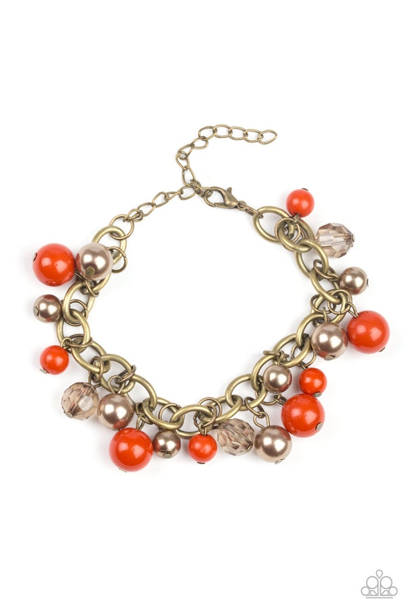Grit And Glamour - Orange Clasp Bracelet