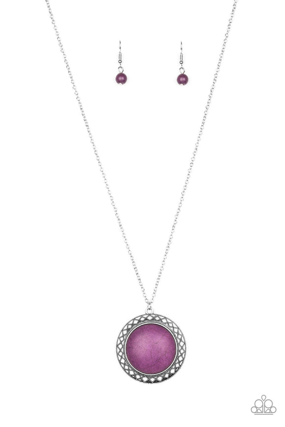 Run Out Of RODEO - Purple Necklace - Box 2 - Purple