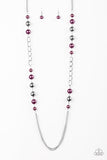 Uptown Talker - Purple Necklace - Box 6 - Purple