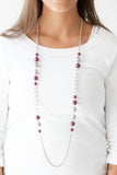 Uptown Talker - Purple Necklace - Box 6 - Purple