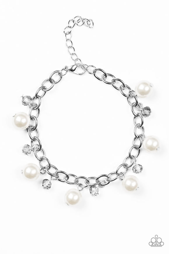 Country Club Chic - White Clasp Bracelet