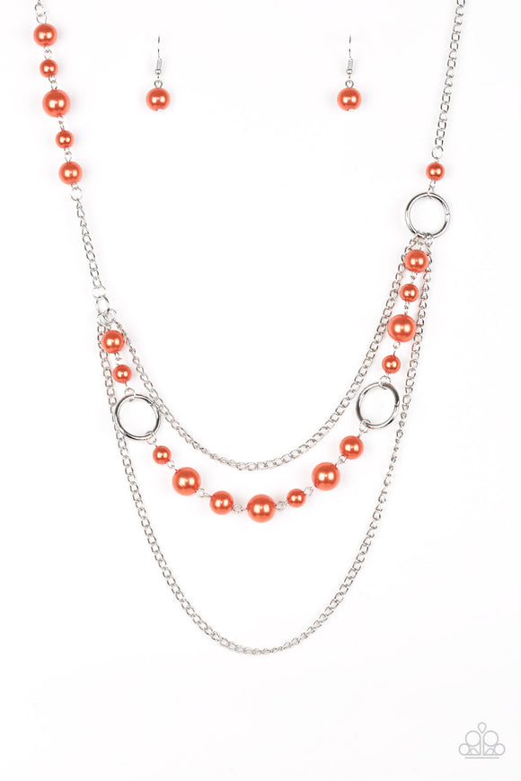 Party Dress Princess - Orange Necklace - Box 4 - Orange