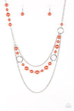 Party Dress Princess - Orange Necklace - Box 4 - Orange
