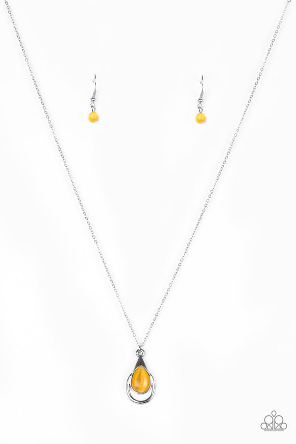 Just Drop It - Yellow Necklace