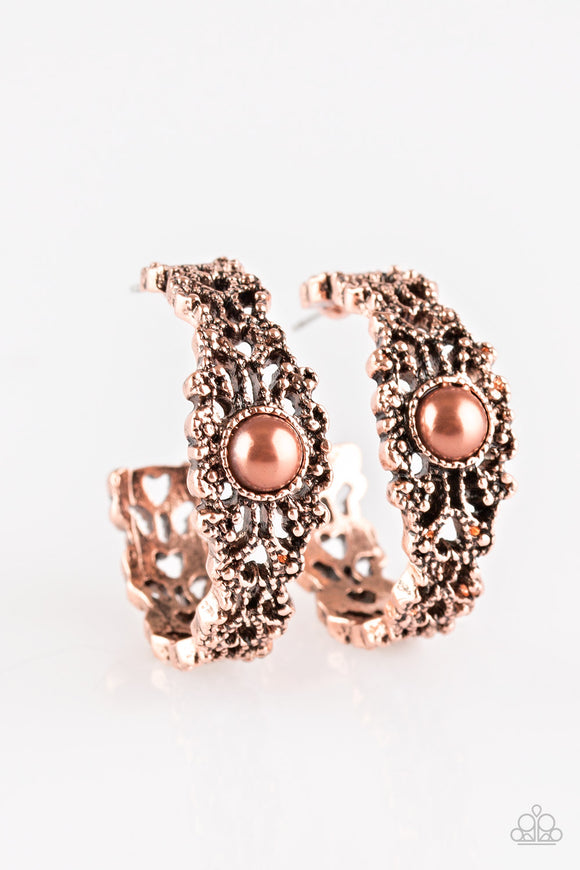 Exquisite Expense - Copper  Hoop Earrings