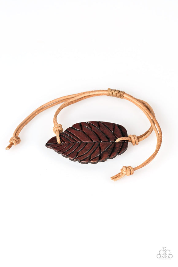 Forest Forager - Brown Urban Pull Cord Bracelet