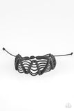 Rise To The Bait - Black Urban Pull Cord Bracelet