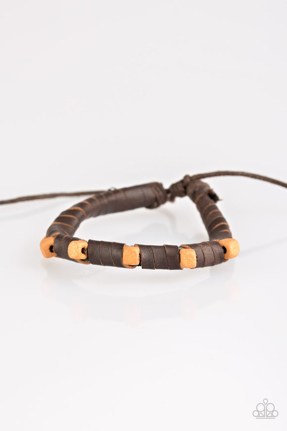 Backwoods Backpacker - Brown Urban Pull Cord Bracelet