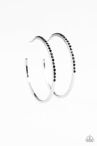 Chic Classip - Black  Hoop Earring