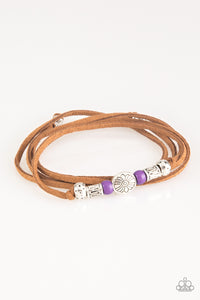 Clear A Path - Purple Urban Pull Cord Bracelet