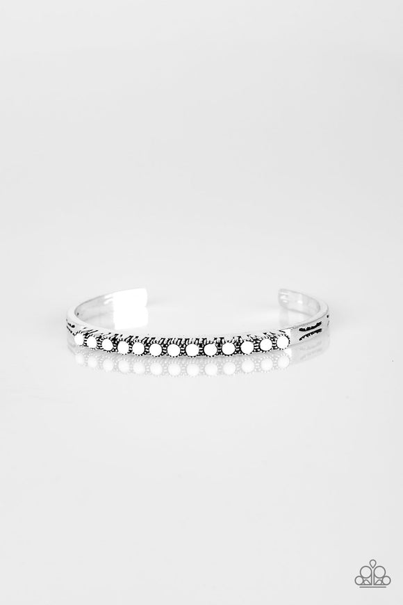 New Age Traveler - White Cuff Bracelet
