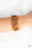 Rise To The Bait - Light Brown Urban Pull Cord Bracelet