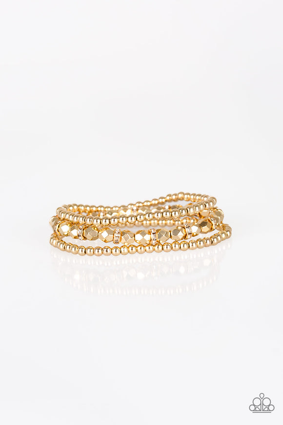 Let There BEAM Light - Gold Stretch Bracelet - Stretch Gold Box