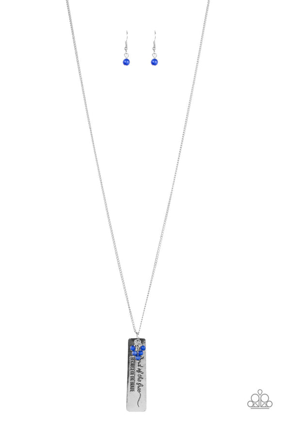 Because Of The Brave - Blue Necklace - Box 8 - Blue