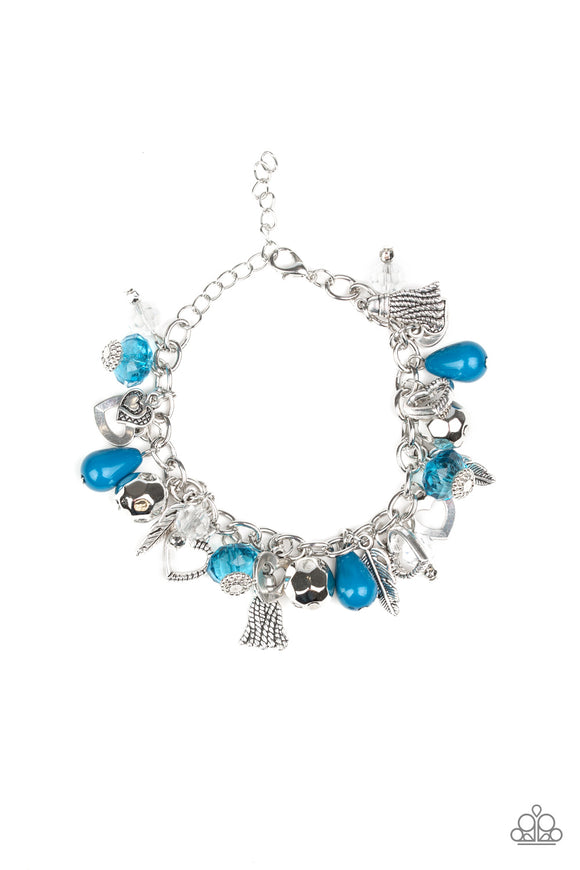 Charmingly Romantic - Blue Clasp Bracelet