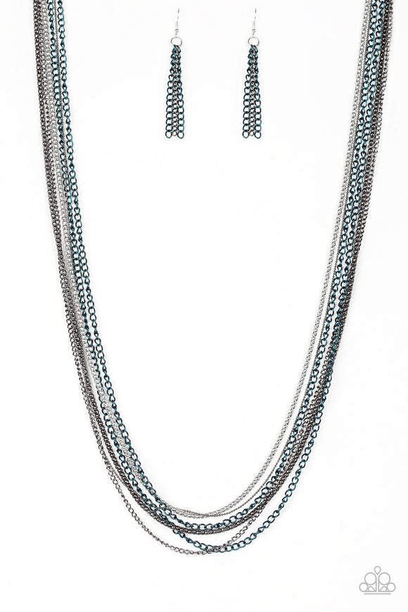 Colorful Calamity - Blue Necklace - Box 4 - Blue