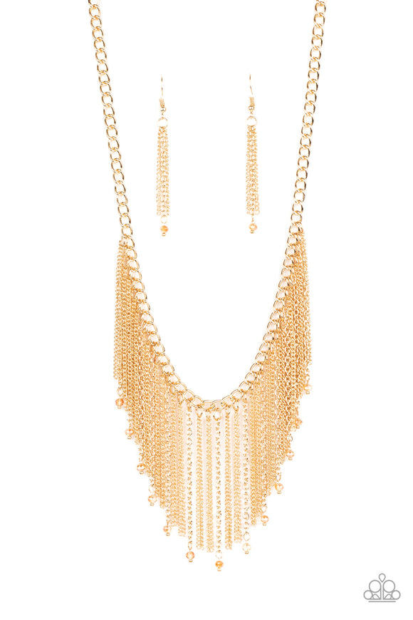 Cue the Fireworks - Gold Necklace - Box 2 - Gold