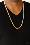 Go Down Fighting - Gold Necklace - Men's Line