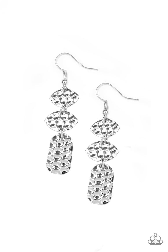 Nine To Hive - Silver Earrings