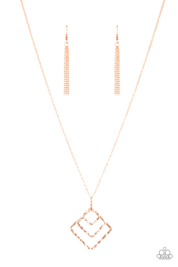 Square It Up - Copper Necklace - Box 3 - Copper