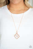 Square It Up - Copper Necklace - Box 3 - Copper