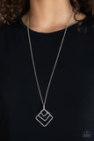 Square It Up - Silver Necklace - Box 20 - Silver