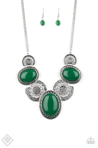 The Medallion-aire - Green Necklace - Box 6 - Green