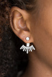 Diva Dynamite - White Double-Sided Post Earring - Box 1 - Double-Sided Post