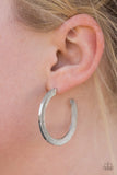 HAUTE Glam - Silver Hoop Earring