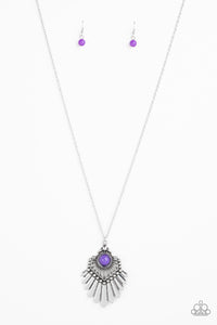 Inde-PENDANT Idol - Purple Necklace - Box 4 - Purple