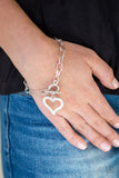 March To A Different HEARTBEAT - White Toggle Bracelet