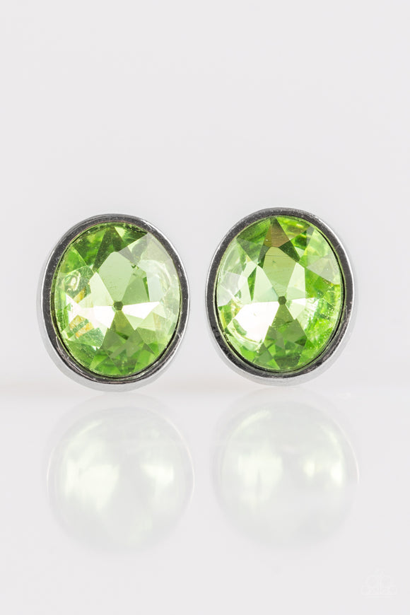 Stunning Shine - Green Post Earring - Box 1 - Green