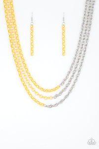 Turn Up The Volume - Yellow Necklace - Box 3 - Yellow