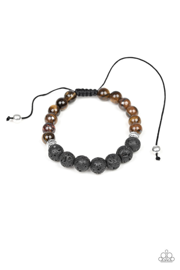 Relaxation - Brown Urban Pull Cord Bracelet