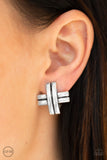 Couture Crossover - Silver Clip-On Earring - Box 1
